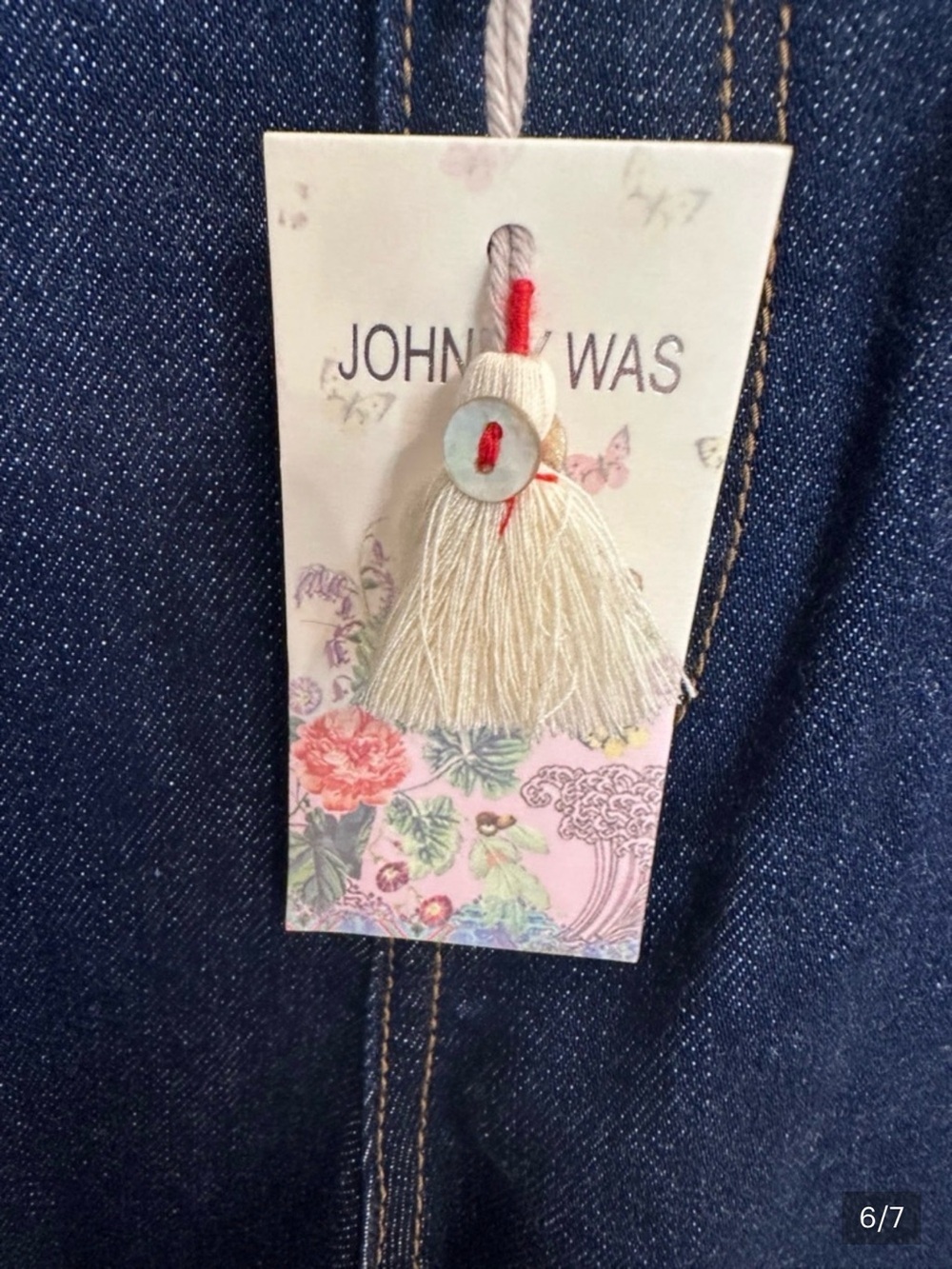 Johnny Was Front Slit Back Embroidery Jeans W/Flare *See Measurements $248 - Picture 6 of 11